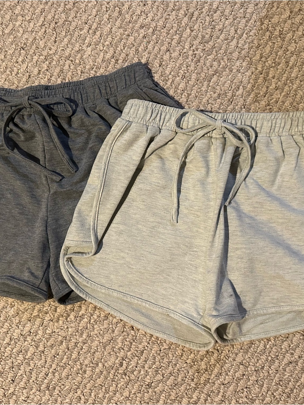 Women’s Casual Lounge Shorts - Light Gray & Charcoal
